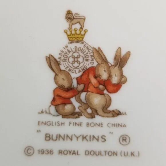 Bunnykins Children’s 3-Pcs Dish Set Bone China Royal Doulton England Collectable - Picture 9 of 16
